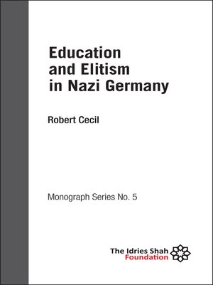 cover image of Education and Elitism in Nazi Germany
